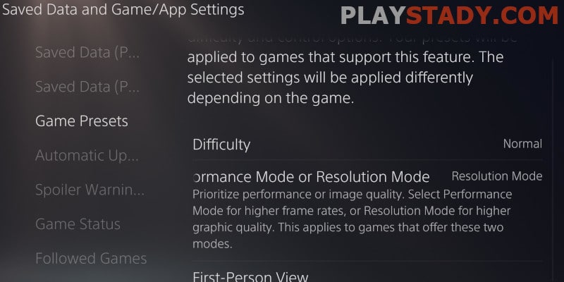 ps5 performance mode