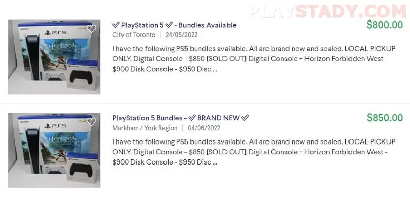 ps5 resale price tracker