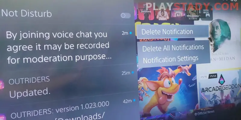 Remove Notifications on Your PlayStation 5 Console