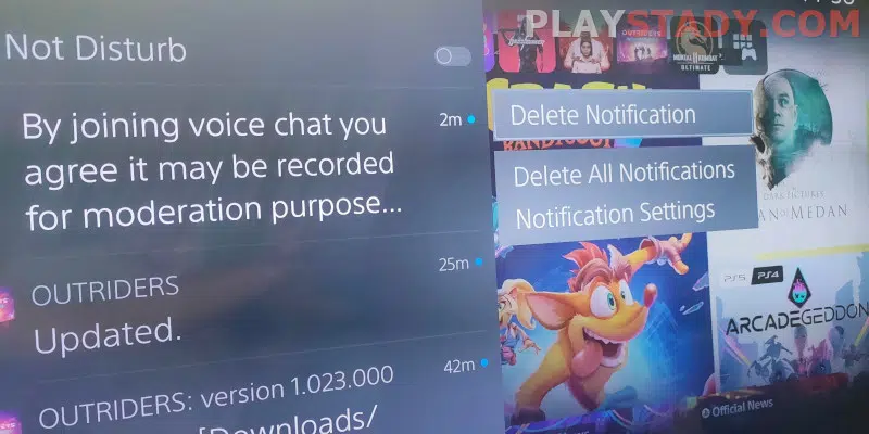 Remove Notifications on Your PlayStation 5 Console